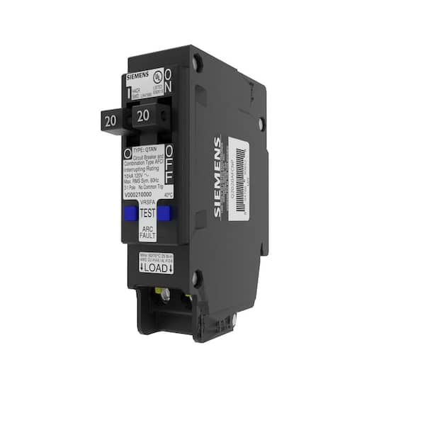 Q2020AFCNP - Siemens 20 Amp 120-Volt 1-Pole Tandem CAFCI Type QTAN Circuit Breaker